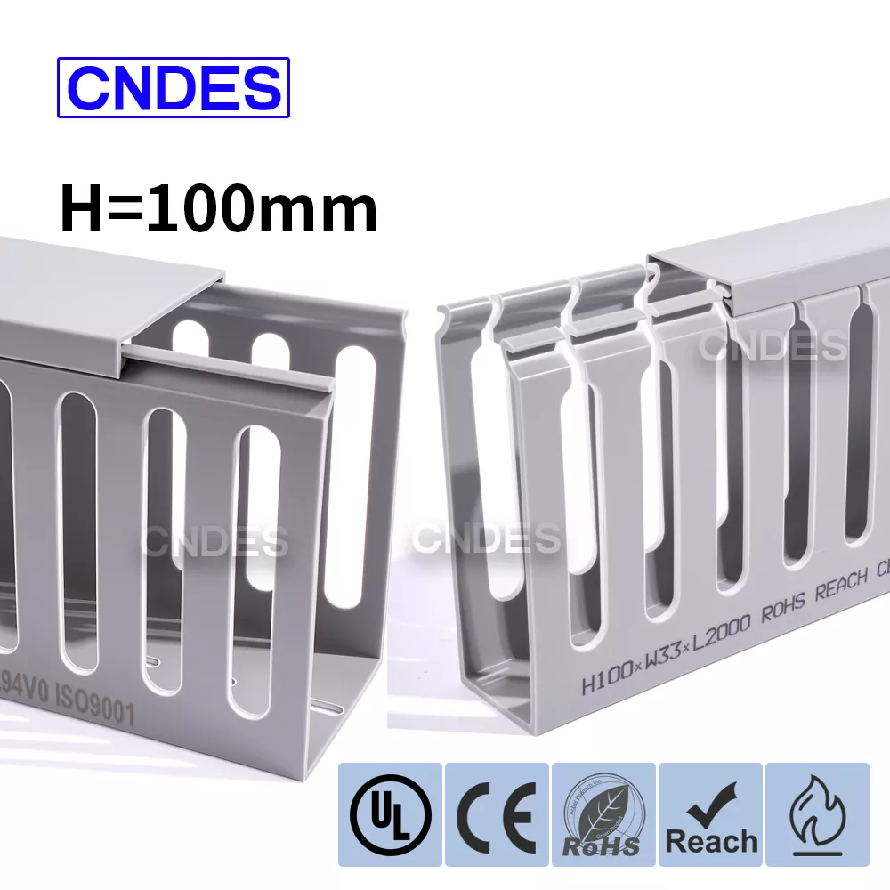 100mm Висина отворен слот ПВЦ куќиште жици канал