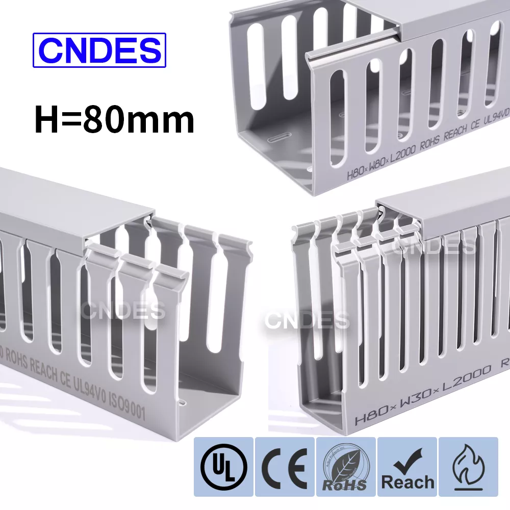 Кабелски канал за автоматизација на ПВЦ со 80 дупчиња со висина