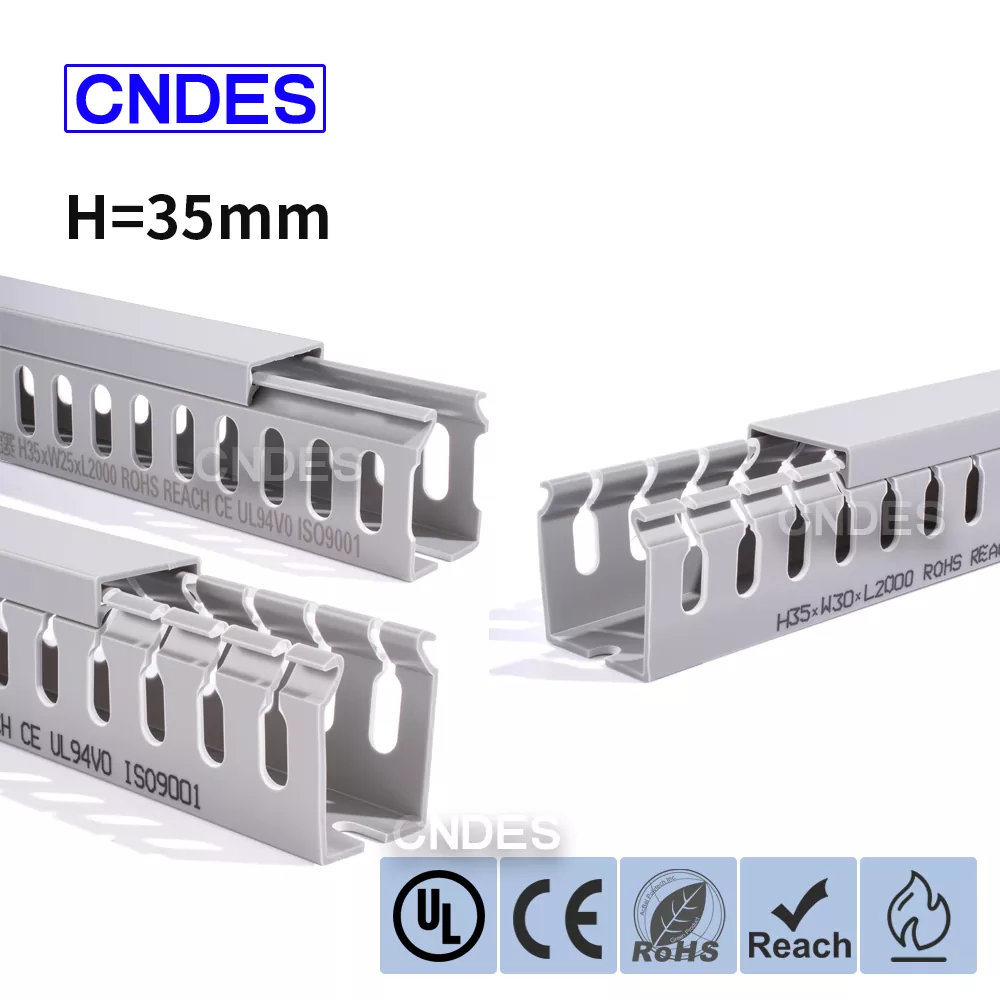 Канал за рутирање на ПВЦ жица со дупчиња од 35 мм